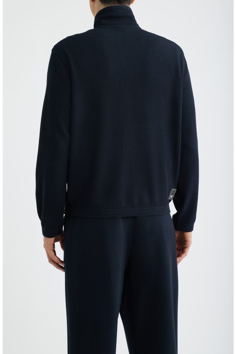 Textured Knit Jacket, Alternate, color, SOLID BLUE NAVY