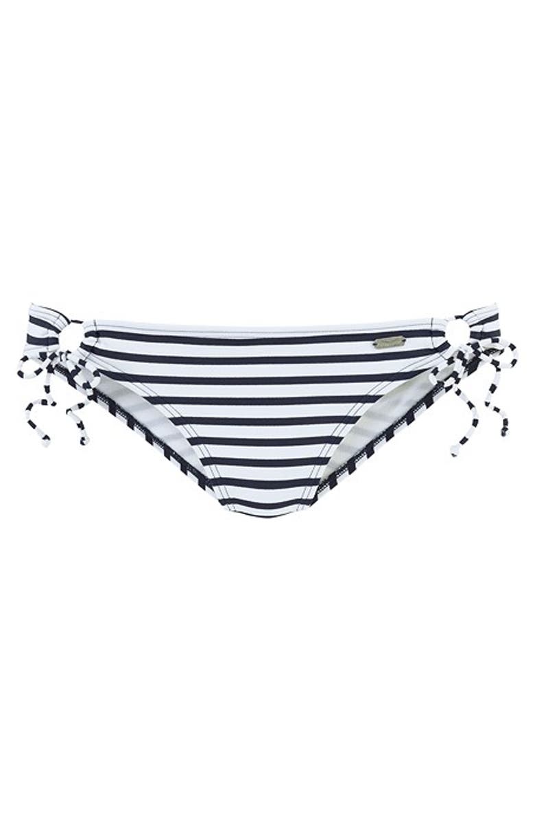 LASCANA Side Tie Bikini Bottom, Alternate, color, Navy Striped