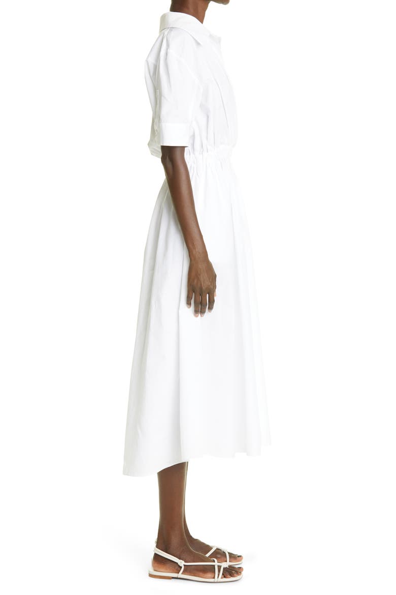 Lydia Stretch Poplin Shirtdress, Alternate, color, OPTIC WHITE