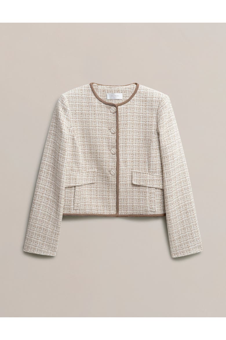 Carey Tweed Jacket, Alternate, color, Camel Ivory