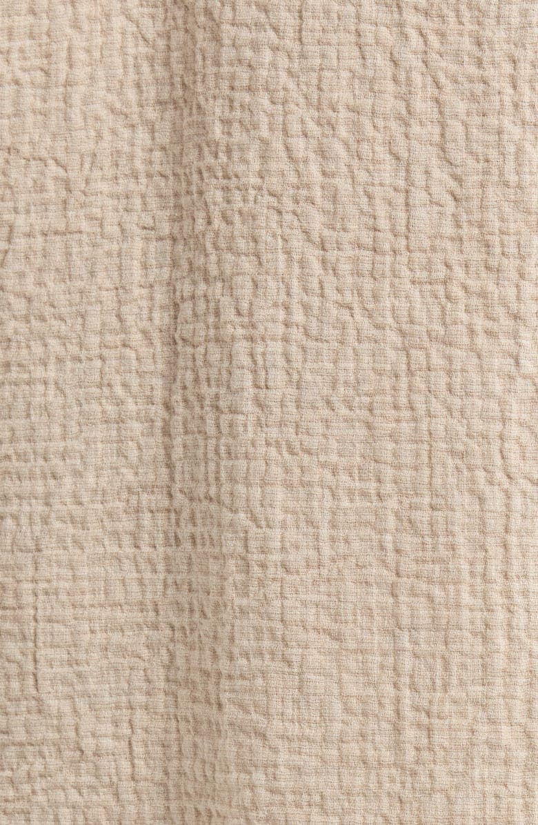 Eileen Fisher Long Crinkle Button-Up Top, Alternate, color, Dove