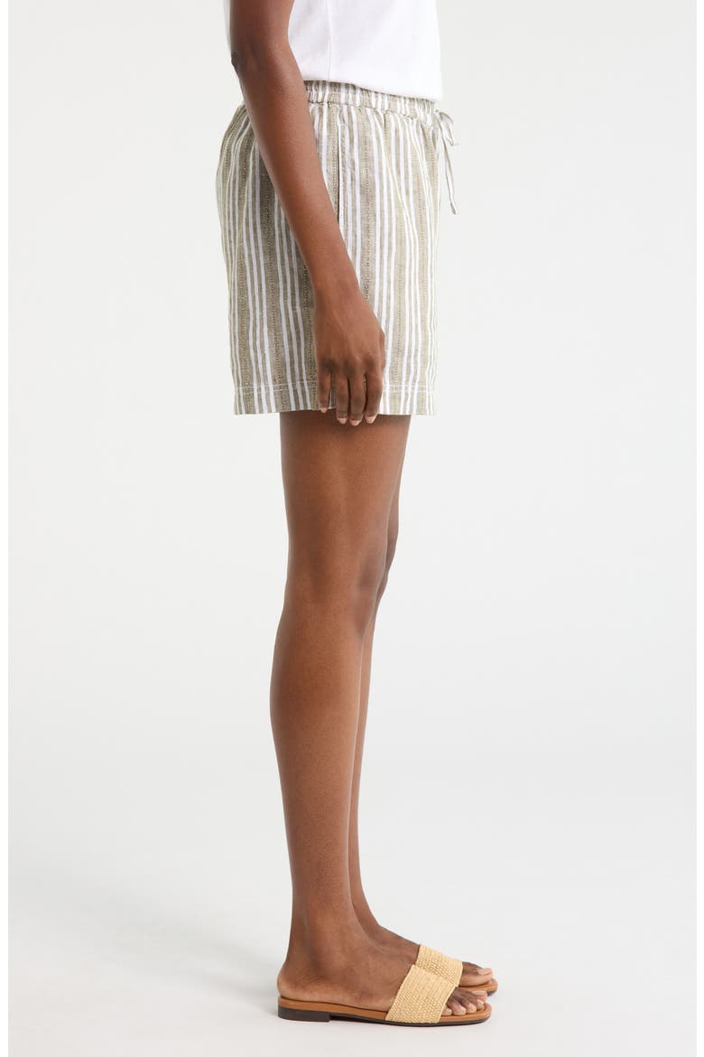 Beach Breeze Dobby Linen Easy Drawstring Shorts, Alternate, color, SEA CLAY