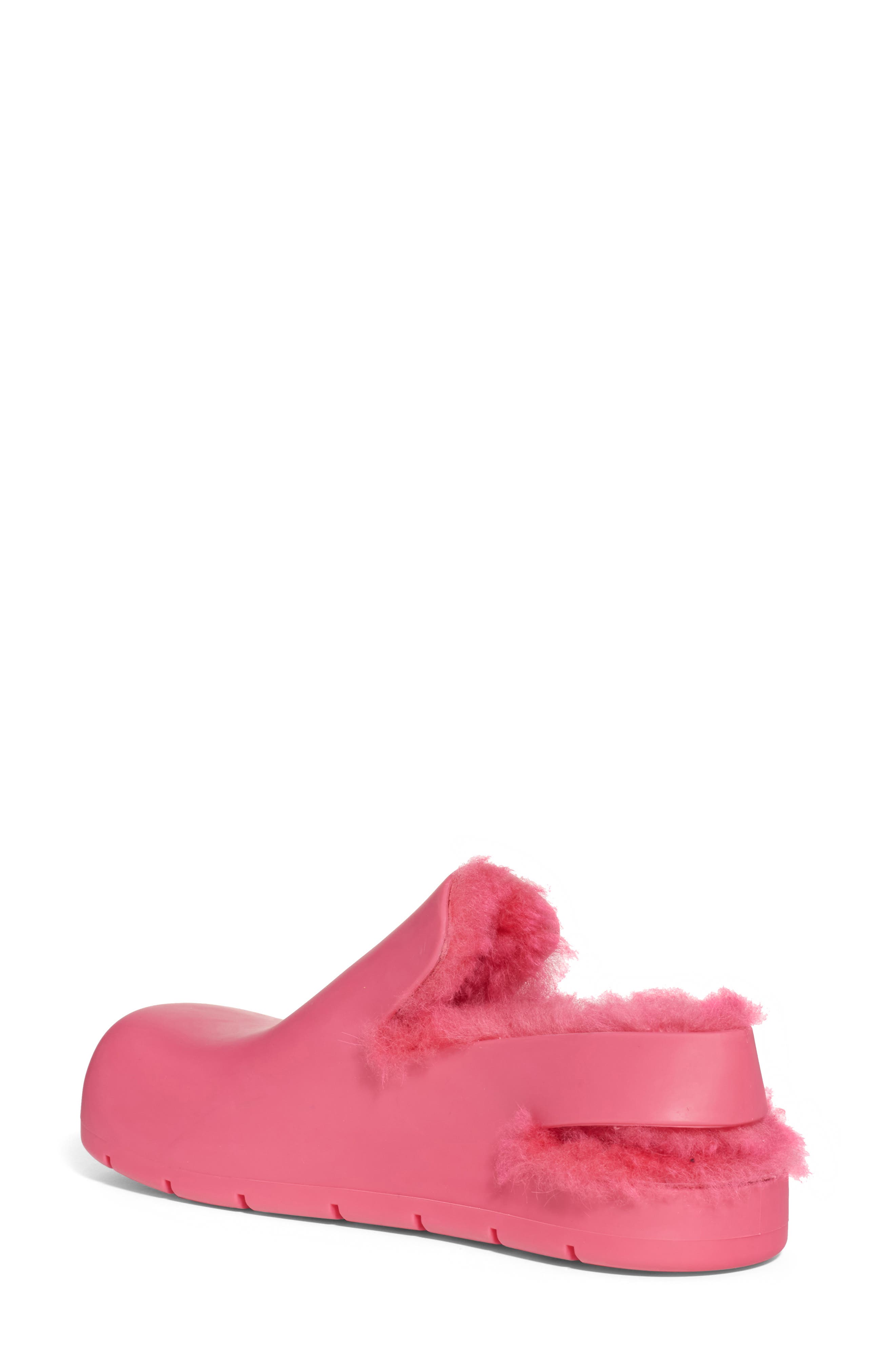 Bottega Veneta Puddle Genuine Shearling Lined Slingback Clog, Alternate, color, 