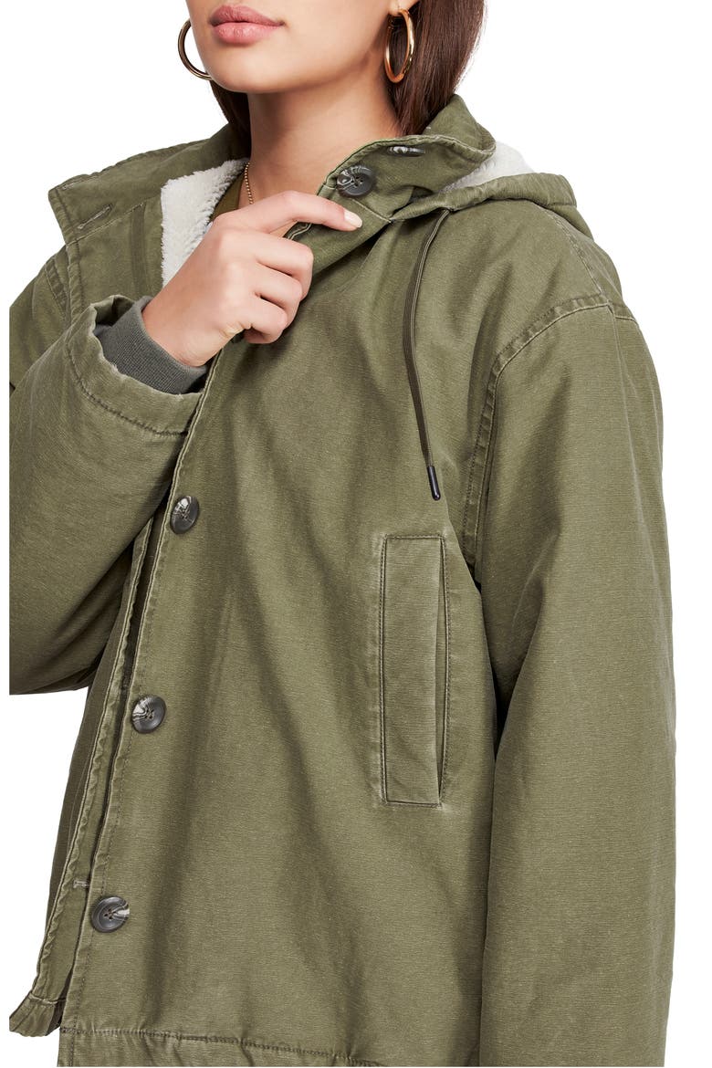 Cypress Fleece Lined Military Jacket, Alternate, color, KHAKI