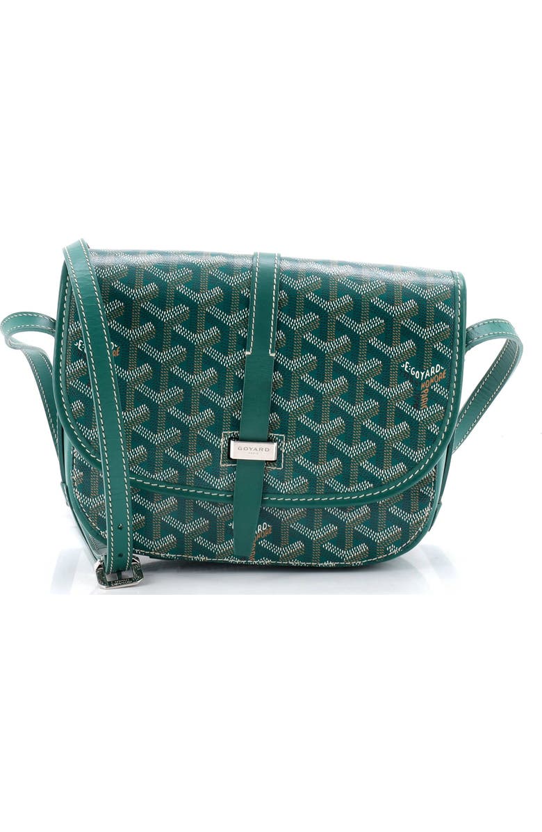 Pre-Owned Goyard Belvedere II Messenger Bag Coated Canvas PM, Main, color, Green