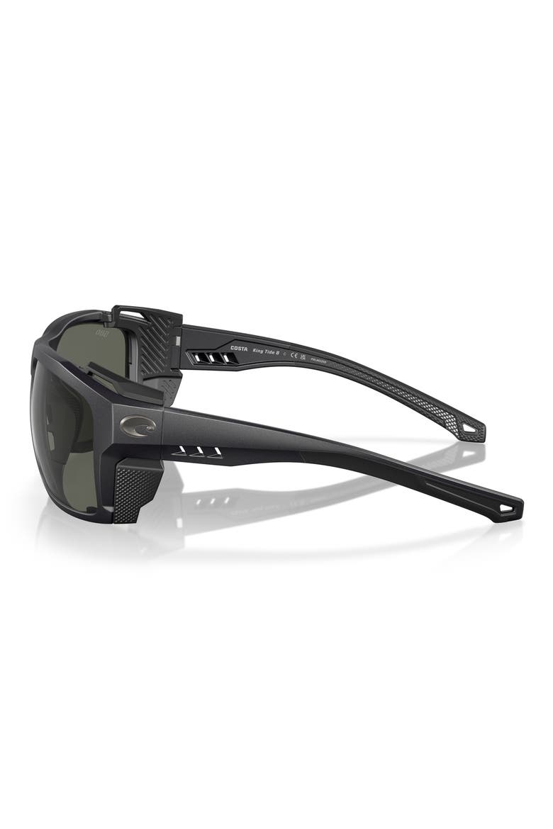 King Tide 8 60mm Polarized Rectangular Sunglasses, Alternate, color, GRAY