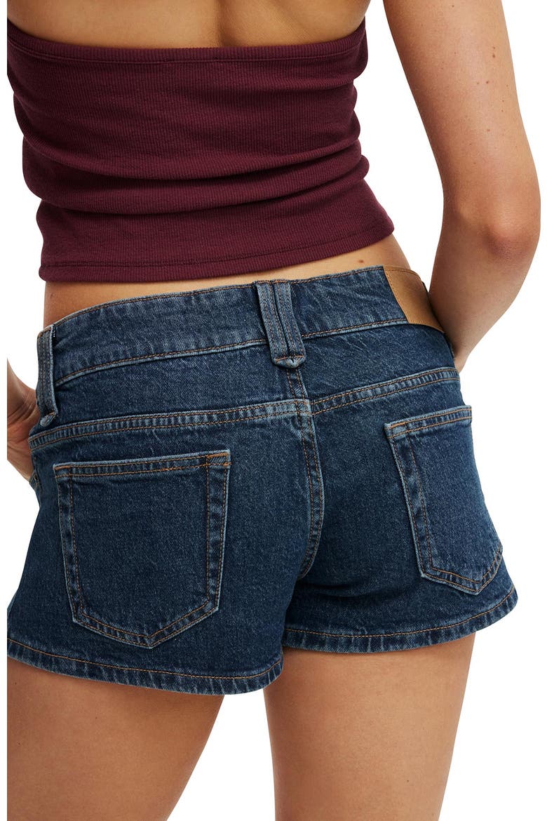 Women's Micro Low Denim Short, Alternate, color, Rinse Blue
