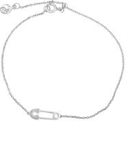 EFFY Sterling Silver Pavé Diamond Safety Pin Bracelet - 0.03ct.