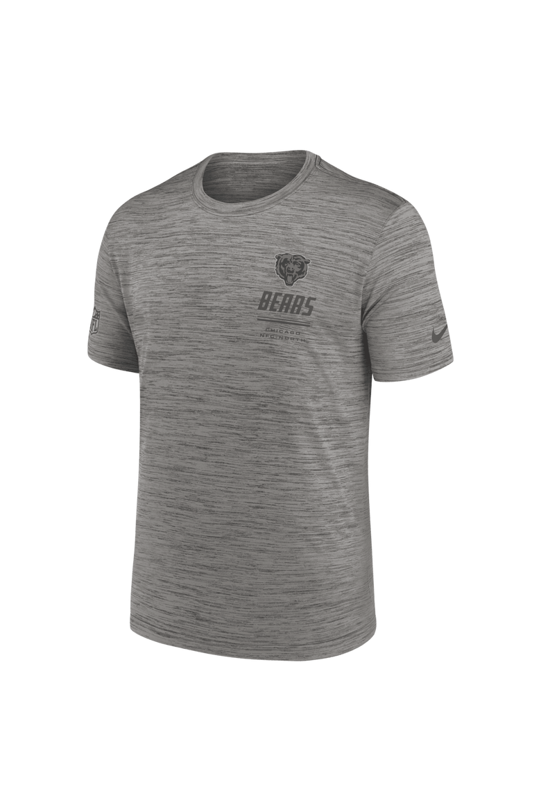 Men's Nike Gray Chicago Bears Sideline Double Covered Dri-FIT Velocity T-Shirt, Alternate, color, Gray