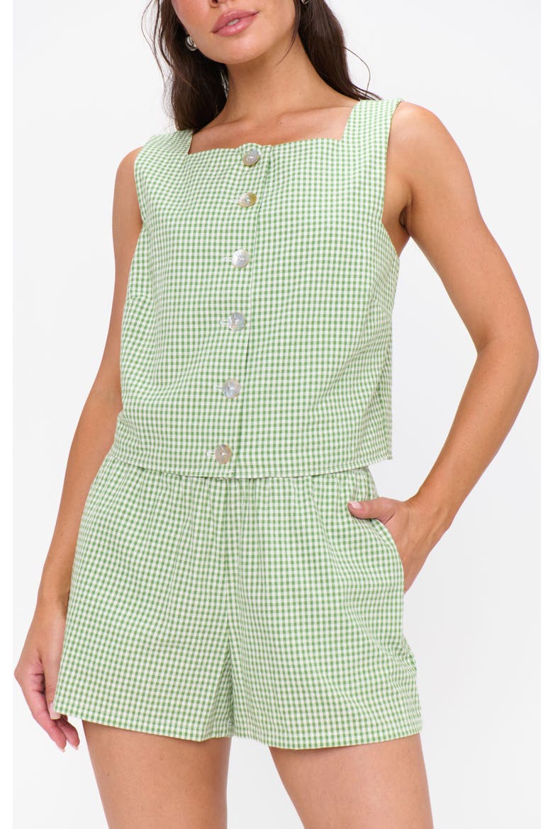 Maren Shorts, Alternate, color, Field Green Gingham