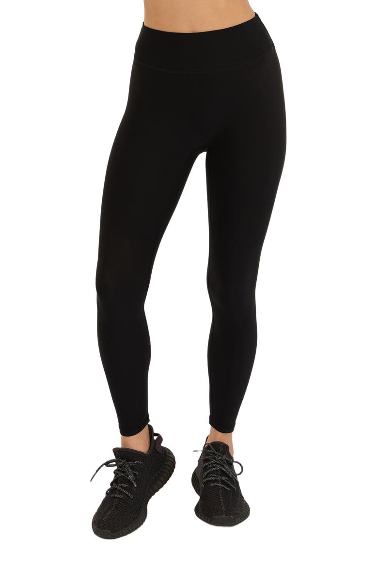 Hybrid Fleece Leggings High Waist 25", Alternate, color, Warm Black