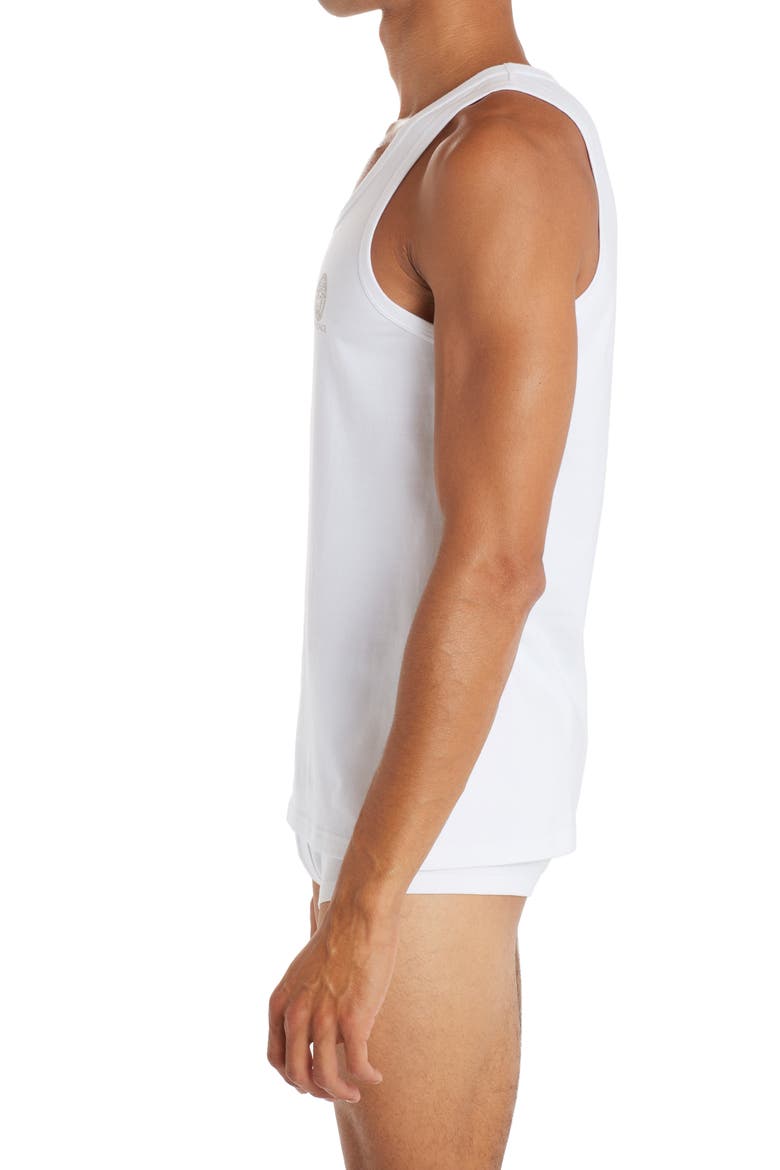 Medusa Head Logo Tank, Alternate, color, WHITE