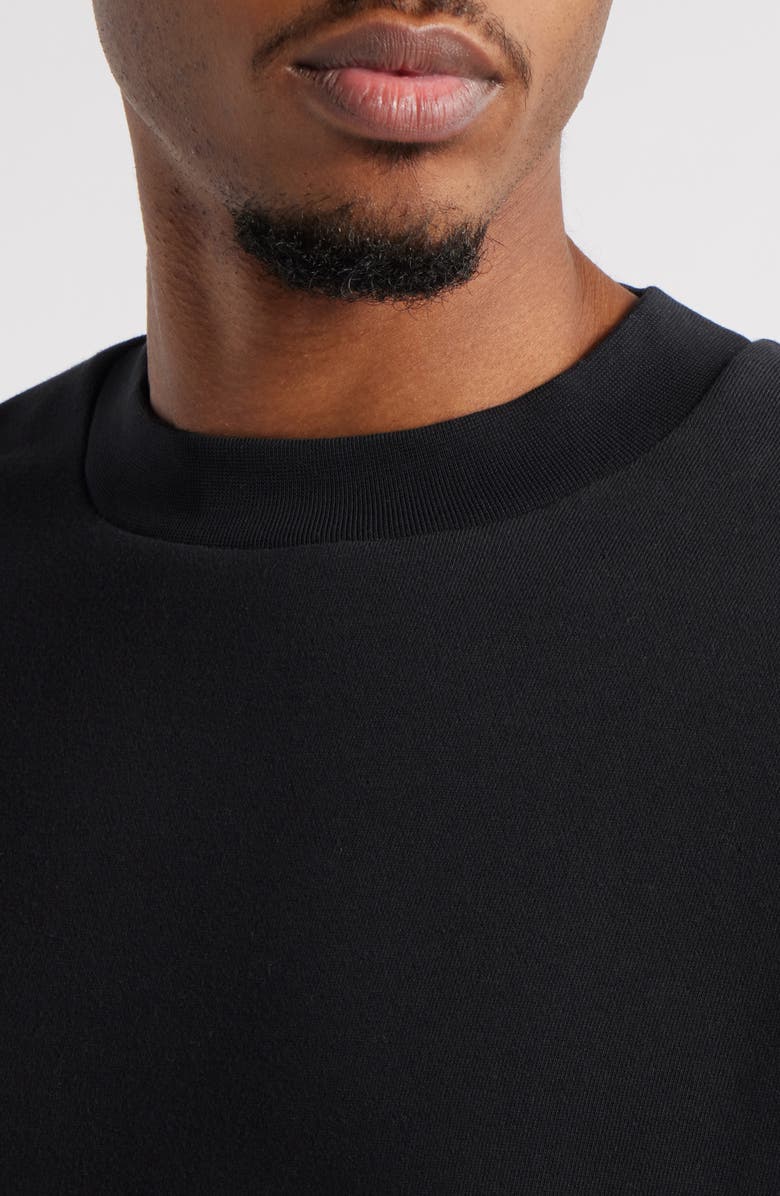 Fear of God Essentials Classic Fit Logo Graphic Sweatshirt, Alternate, color, Jet Black