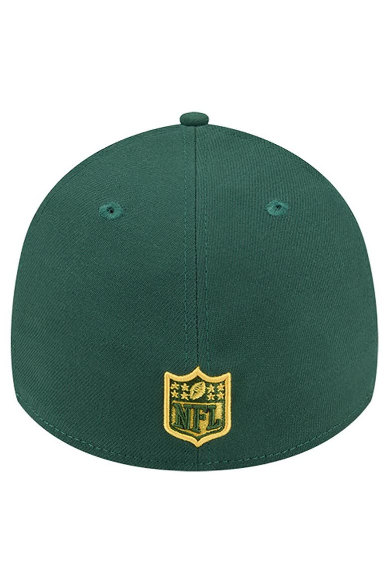 Men's New Era Green Green Bay Packers Stripes 39THIRTY Flex Hat, Alternate, color, Green