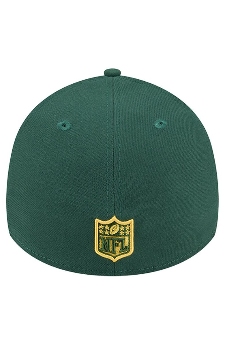 New Era Men's New Era Green Green Bay Packers Stripes 39THIRTY Flex Hat, Alternate, color, Green