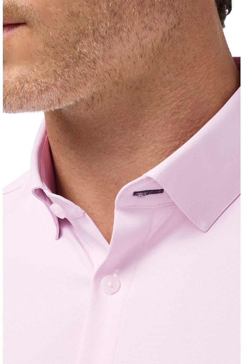 Leeward Trim Fit Check Performance Button-Up Shirt, Alternate, color, PINK SALT STRATON CHECK