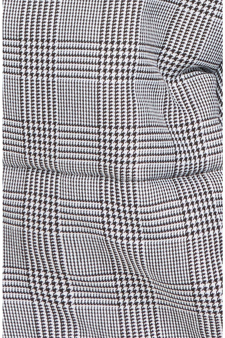 Glen Plaid Puffer Scarf, Alternate, color, BLACK MULTI