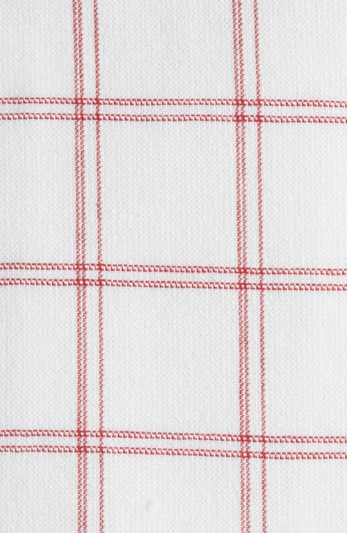 Weezie Set Of 2 Scalloped Kitchen Towels In Red