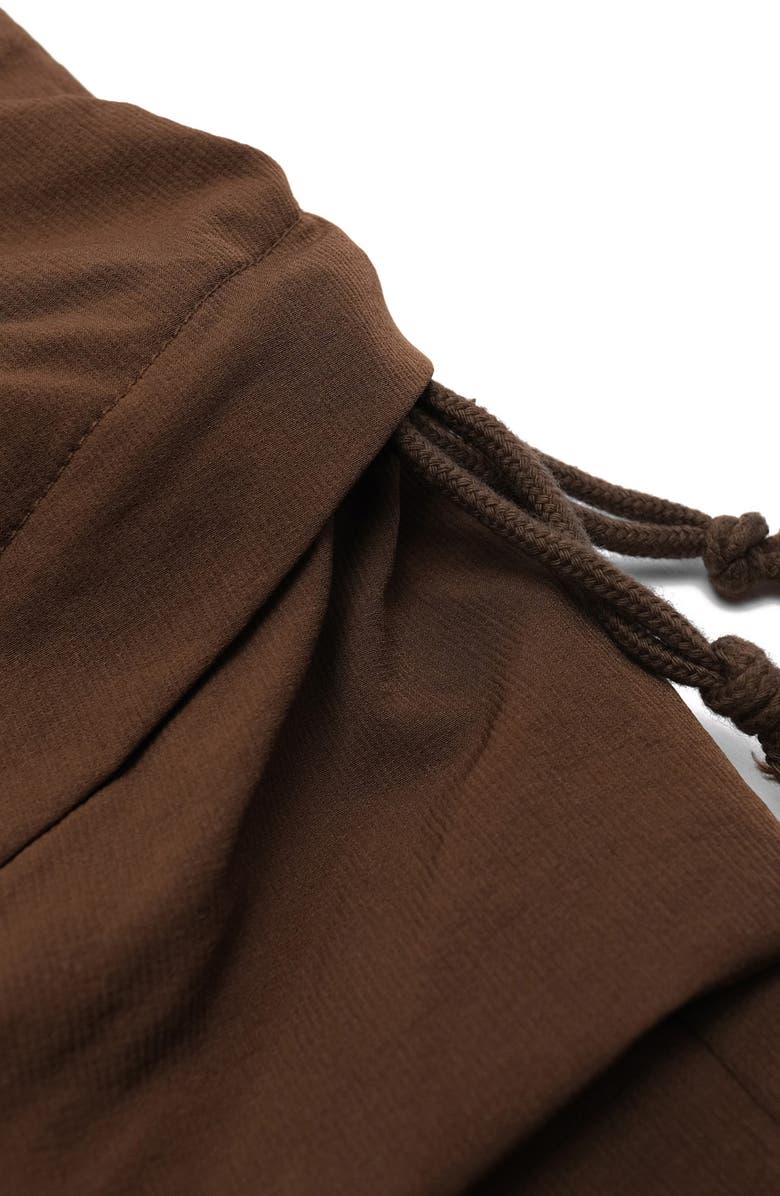 STUDENTS Numeric Baggy Stretch Nylon Drawstring Cargo Shorts, Alternate, color, Brown