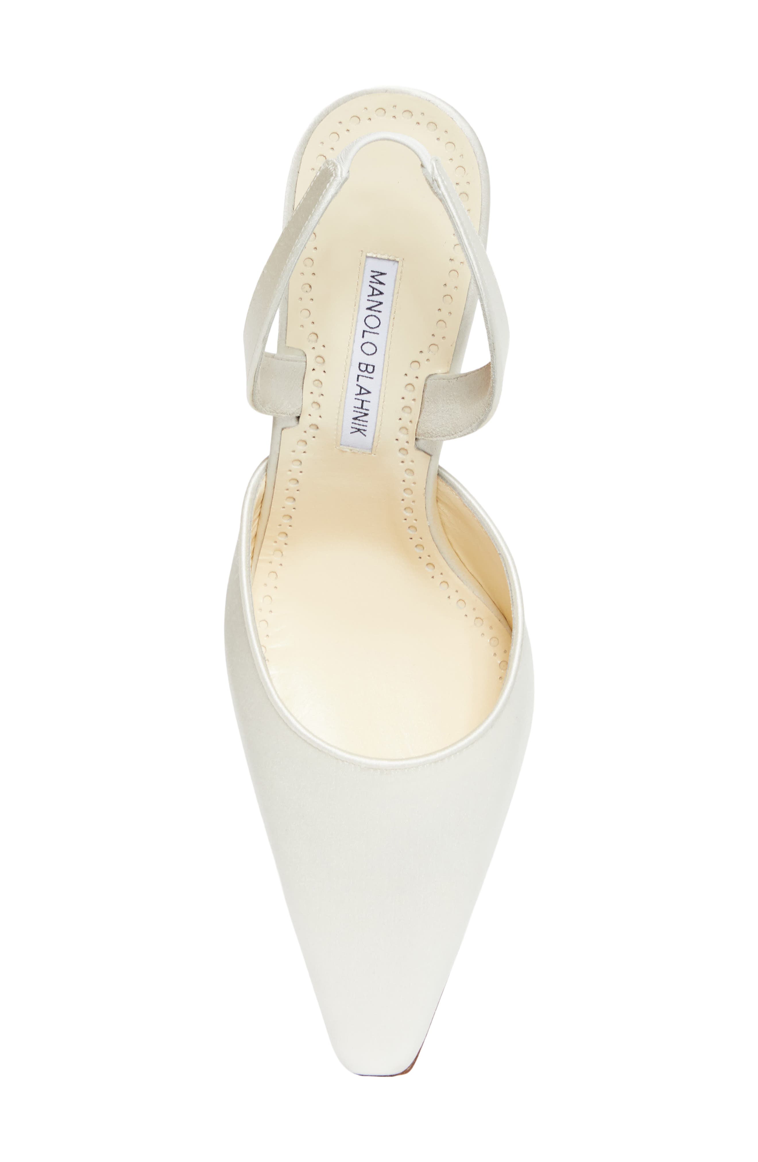 Manolo Blahnik Borelapla Slingback Pump, Alternate, color, Light Cream