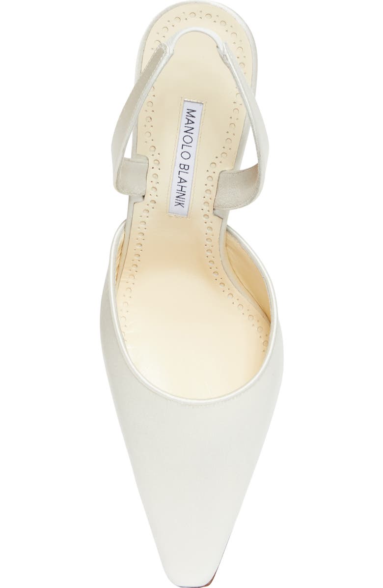 Manolo Blahnik Borelapla Slingback Pump, Alternate, color, Light Cream