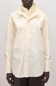 MANGO Layered Collar Button-Up Shirt