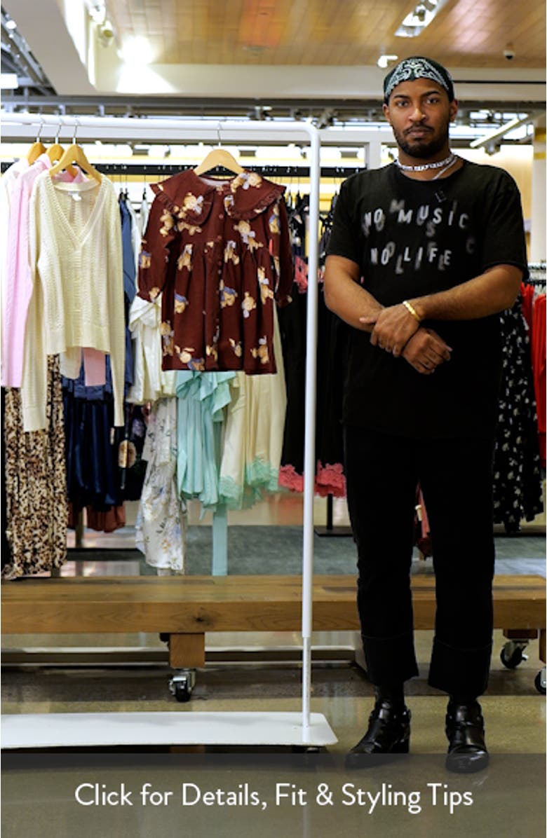 Kids' Teddy Bear Print Cotton Jersey Dress, sales video thumbnail