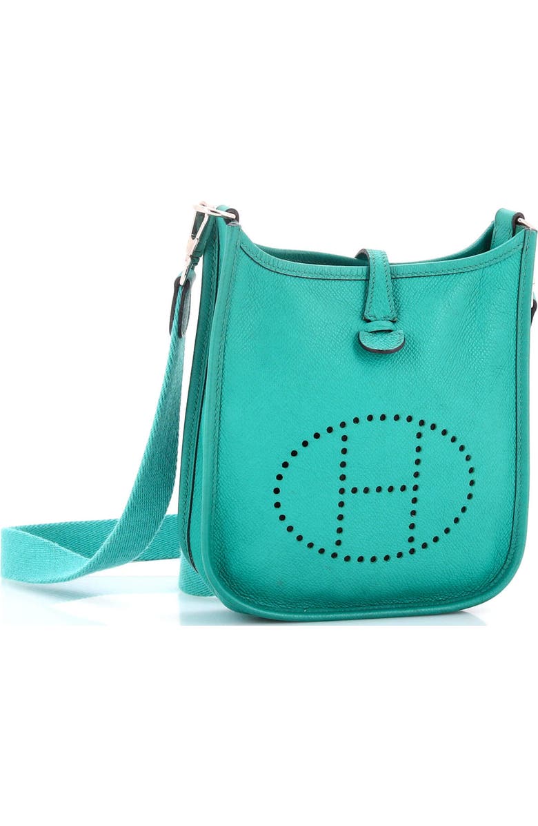 Pre-Owned Hermes Evelyne Bag Gen III Epsom TPM, Alternate, color, Bleu Paon