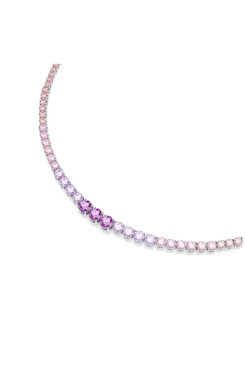 Matrix Crystal Slider Necklace, Alternate, color, SILVER/ PURPLE