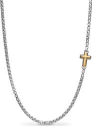 David Yurman Cross Station Box Chain Necklace