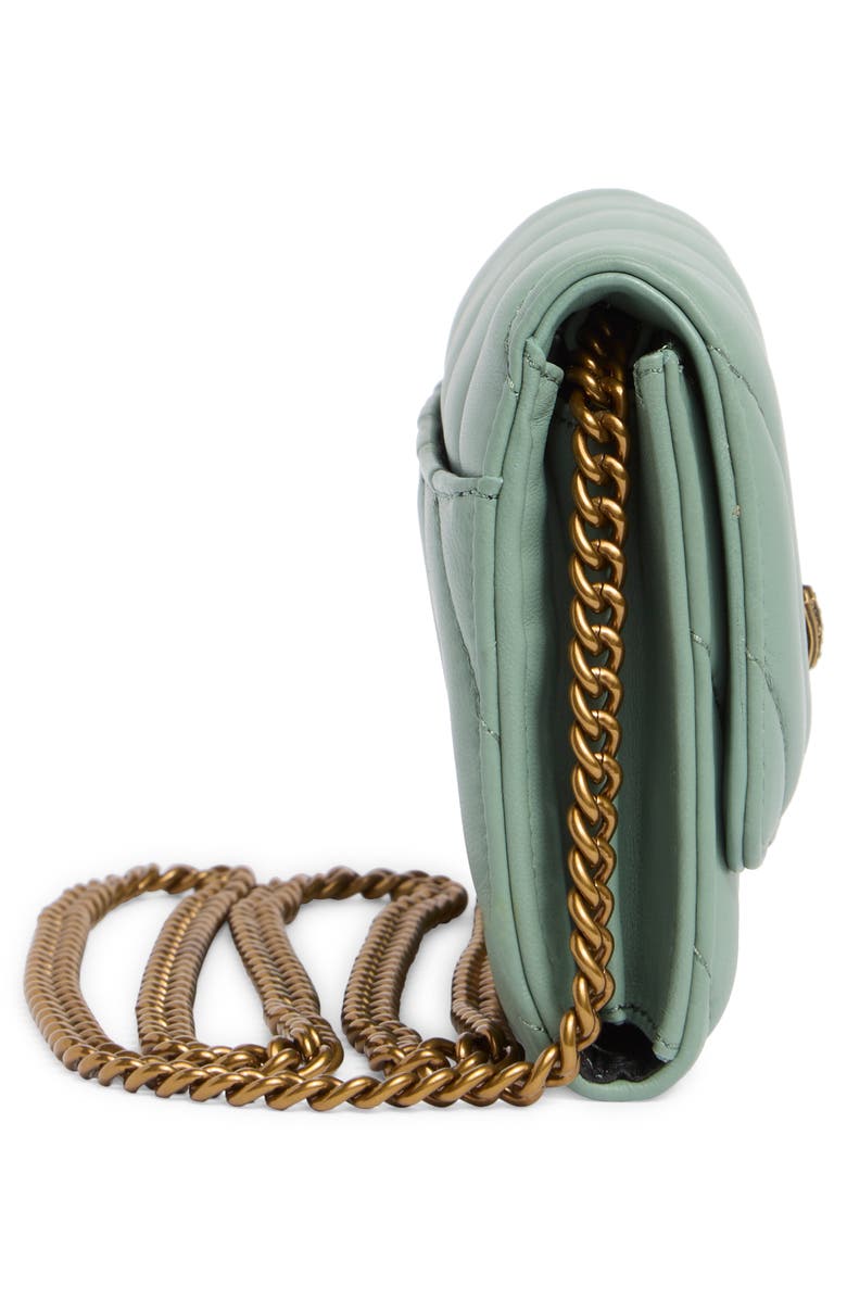 Kurt Geiger London Soho Quilted Leather Wallet on a Chain, Alternate, color,