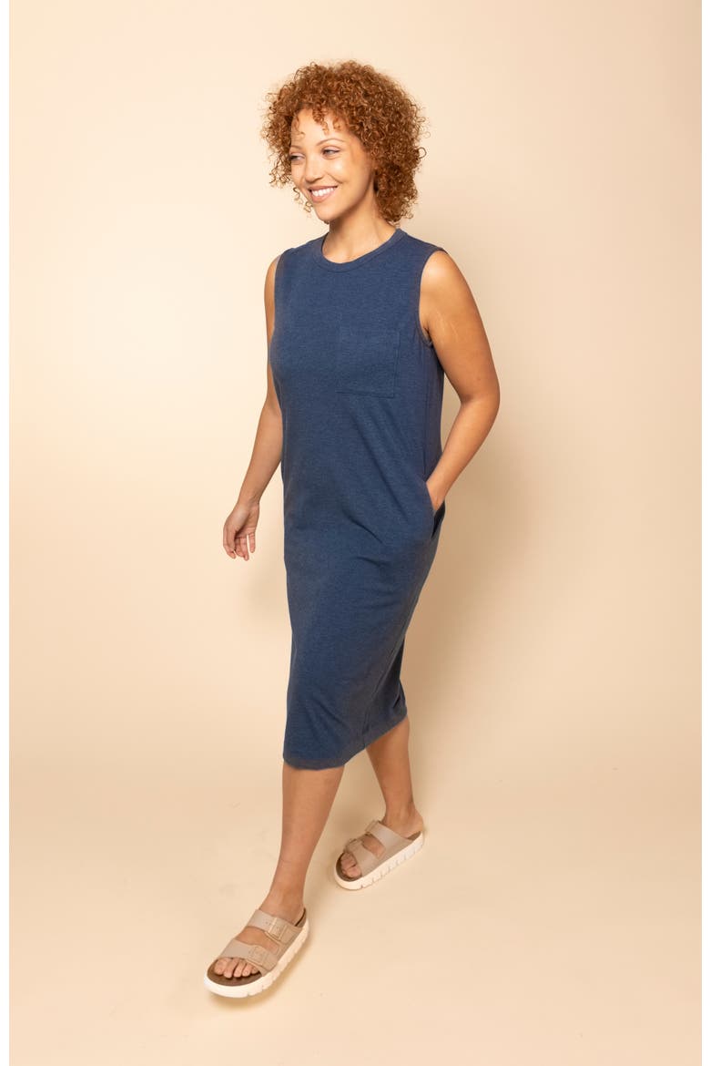 Plus Sophie Tank Jersey Dress 2.0, Alternate, color, Heather Lake