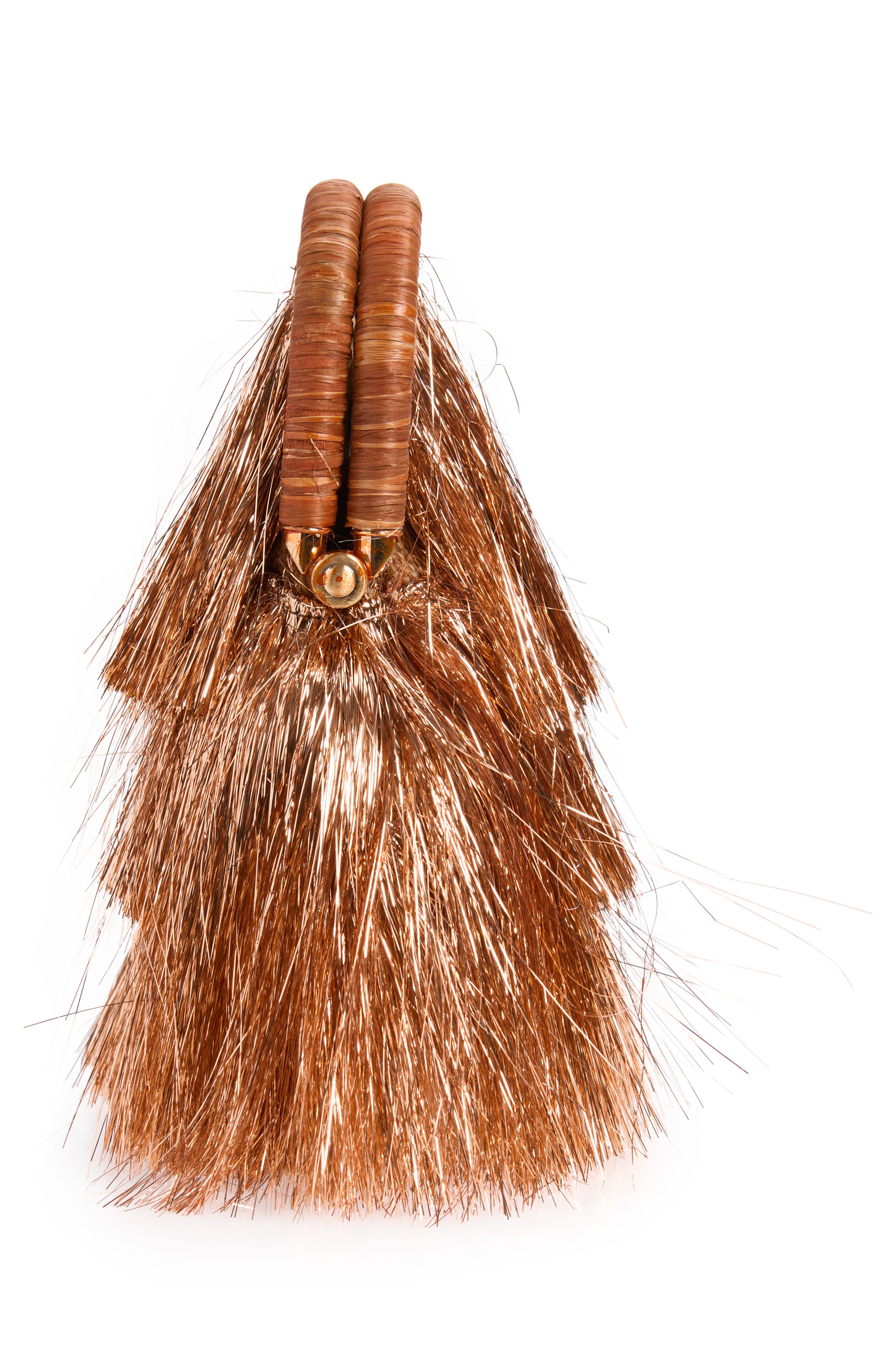 POOLSIDE The Flamands Fringe Clutch, Alternate, color, Disco Tinsel