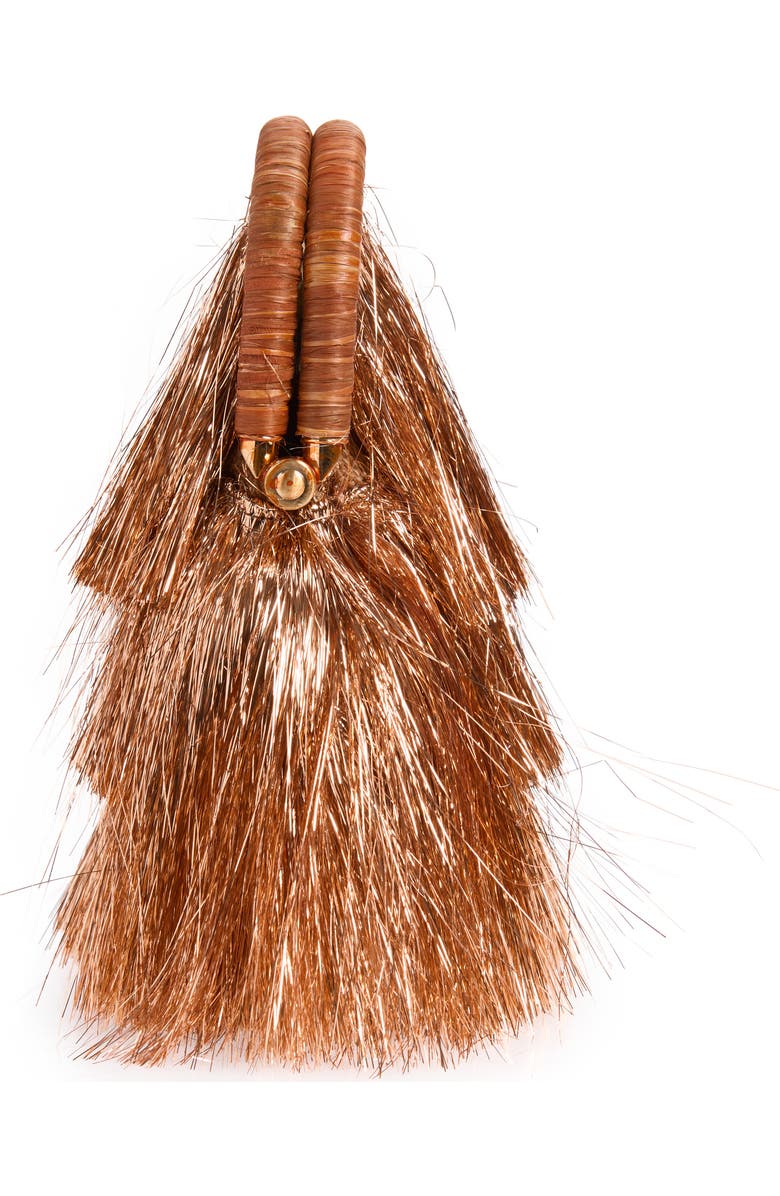 POOLSIDE The Flamands Fringe Clutch, Alternate, color, Disco Tinsel
