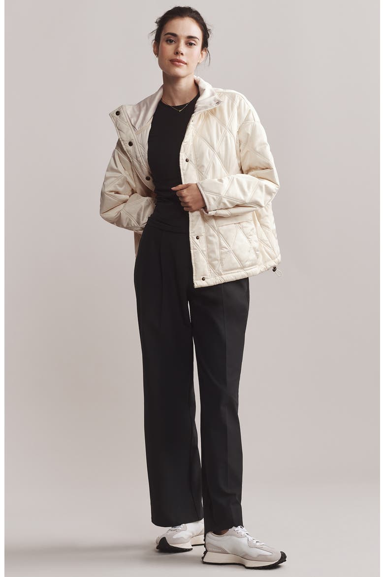 Dalston Water Repellent Quilted Jacket, Alternate, color, CREAM