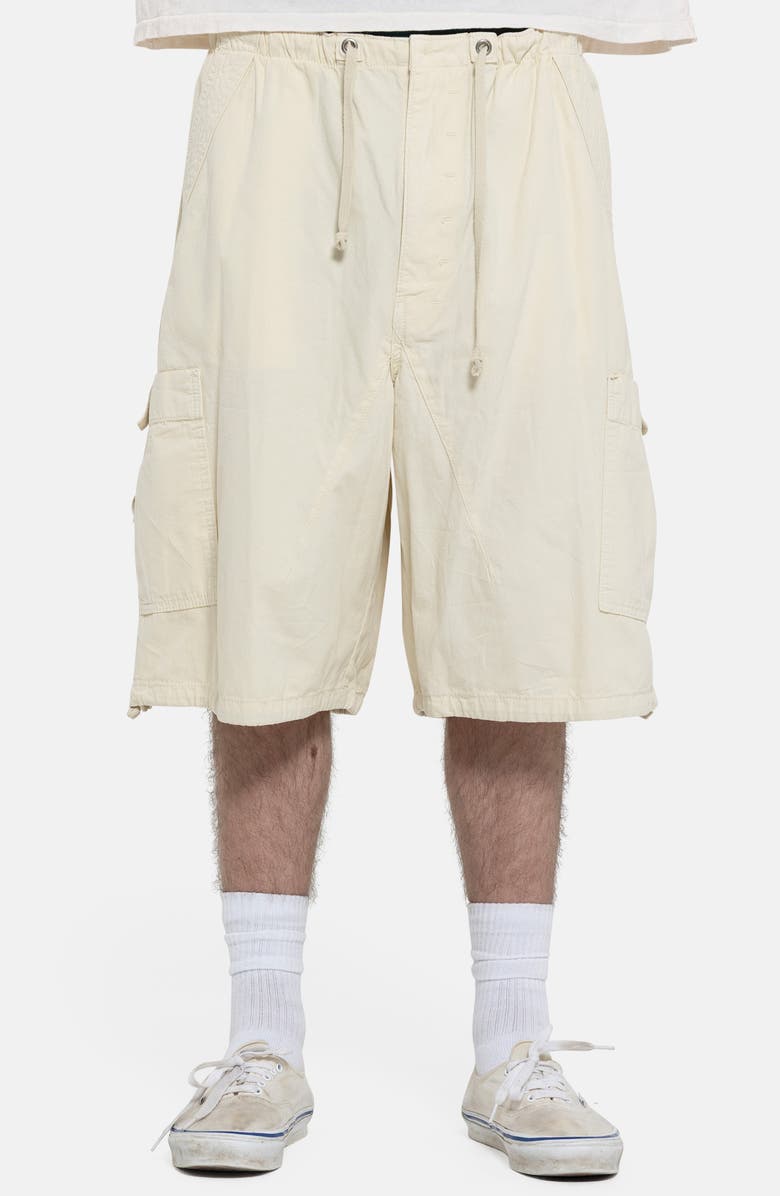 JADED LONDON Oversize Cargo Shorts, Main, color, Ecru