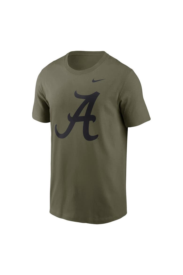 Men's Nike Olive Alabama Crimson Tide 2024 Military Appreciation Tonal Logo Performance T-Shirt, Alternate, color, Olive