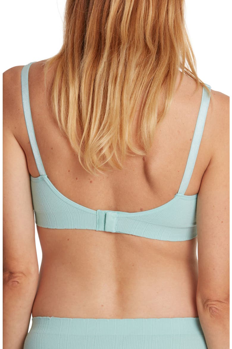 Zoé Seamless maternity and nursing bra, Alternate, color, TURQUOISE