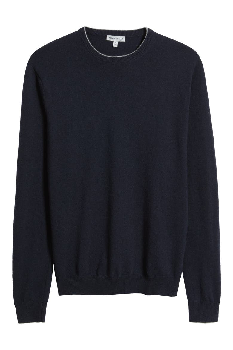 Crown Heritage Cashmere Crewneck Sweater, Alternate, color, NAVY