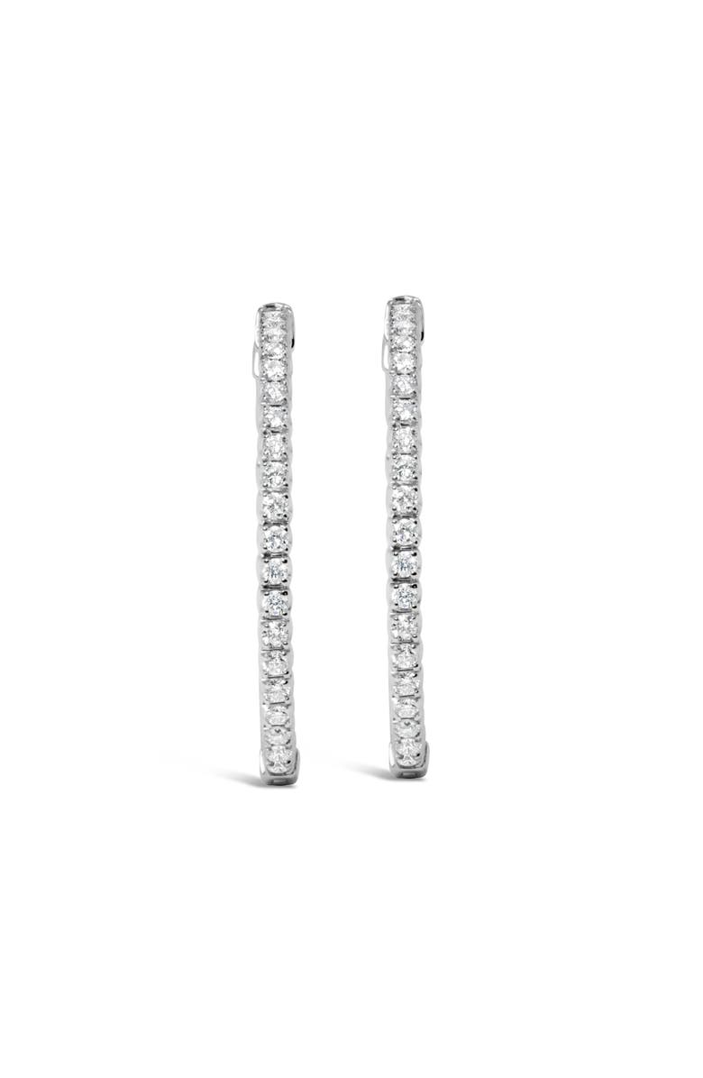 Haus of Brilliance 14K White Gold 1 3/4 Cttw Lab Grown Diamond Inside Out Hoop Earrings, Alternate, color, White