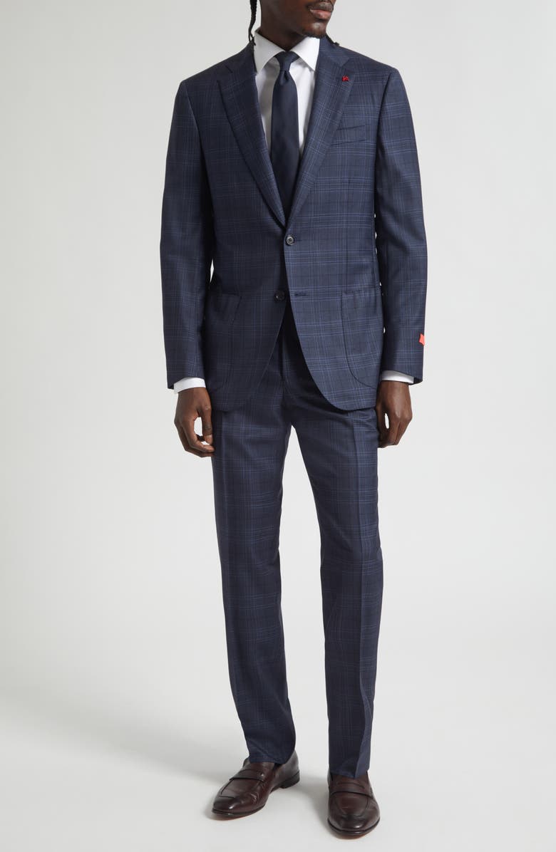 ISAIA Delain Wool Suit, Main, color, Blue