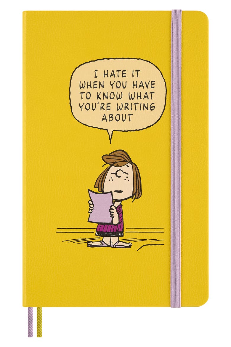 Peanuts Peppermint Patty Large Ruled Notebook, Main, color, YELLOW