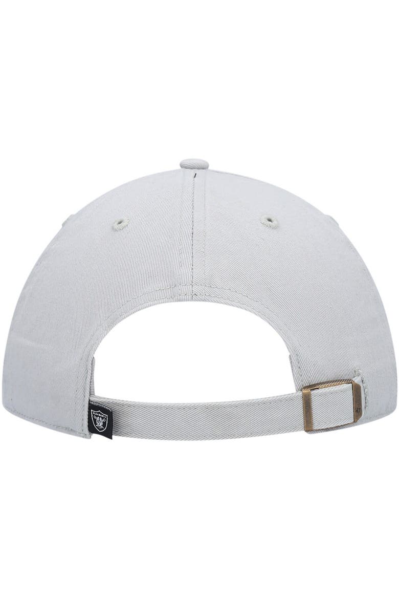 Men's '47 Gray Las Vegas Raiders Secondary Clean Up Adjustable Hat, Alternate, color, Gray