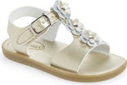 Footmates Jasmine Metallic Flower Waterproof Sandal