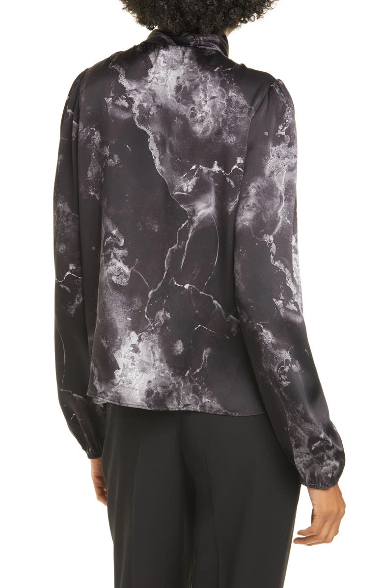 CAMI NYC The Ellery Tie Neck Silk Charmeuse Blouse, Alternate, color,