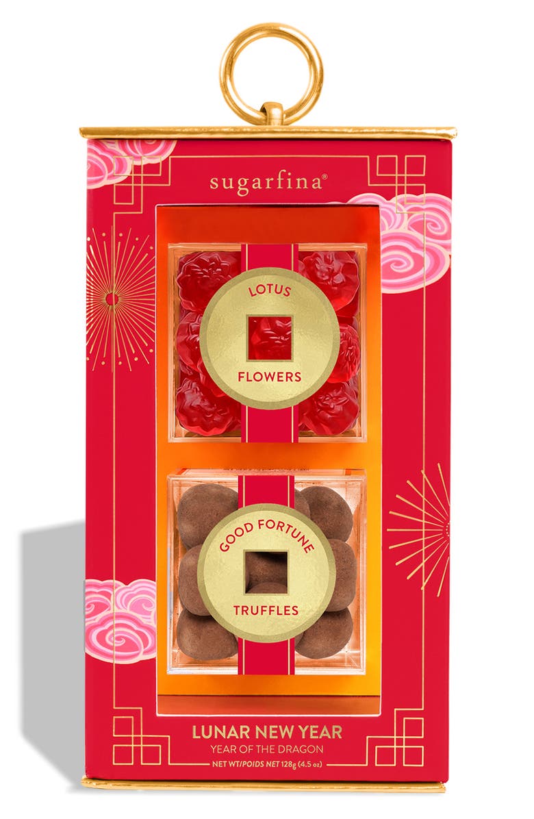 sugarfina Year of the Dragon 2-Piece Lantern Candy Bento Box, Main, color, 