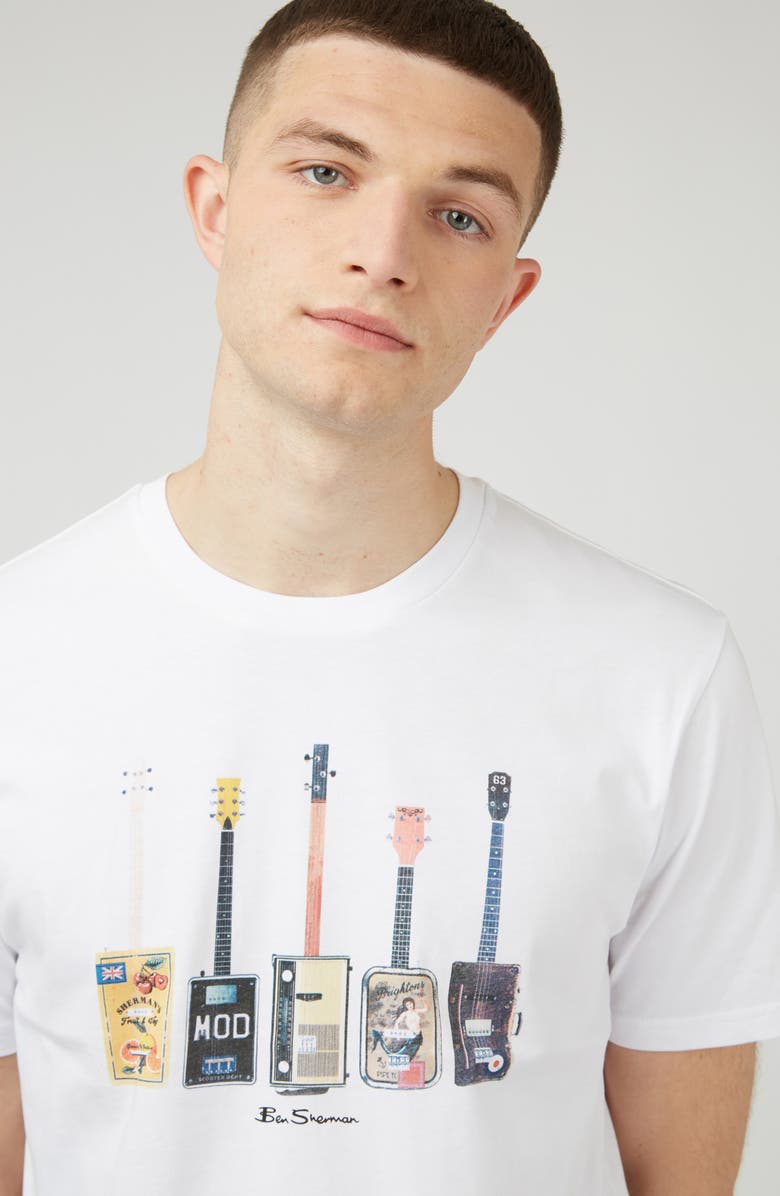 Ben Sherman Misfit Guitars Organic Cotton Graphic T-Shirt, Alternate, color,