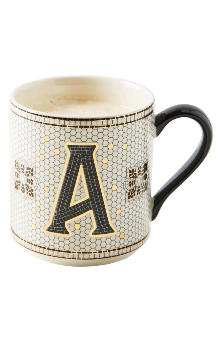 Anthropologie Home Bistro Monogram Mug, Alternate, color, 