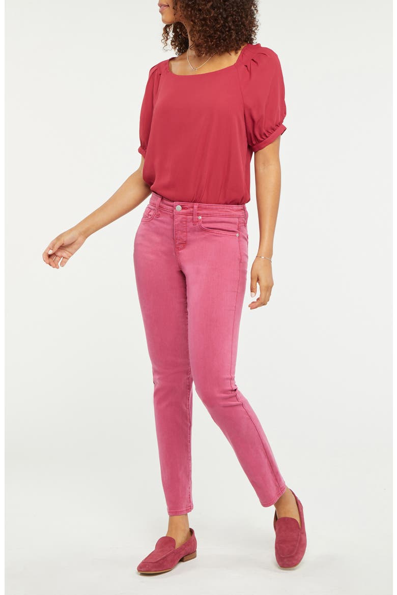 Sheri High Waist Stretch Slim Ankle Jeans, Alternate, color, ORCHID FLOWER