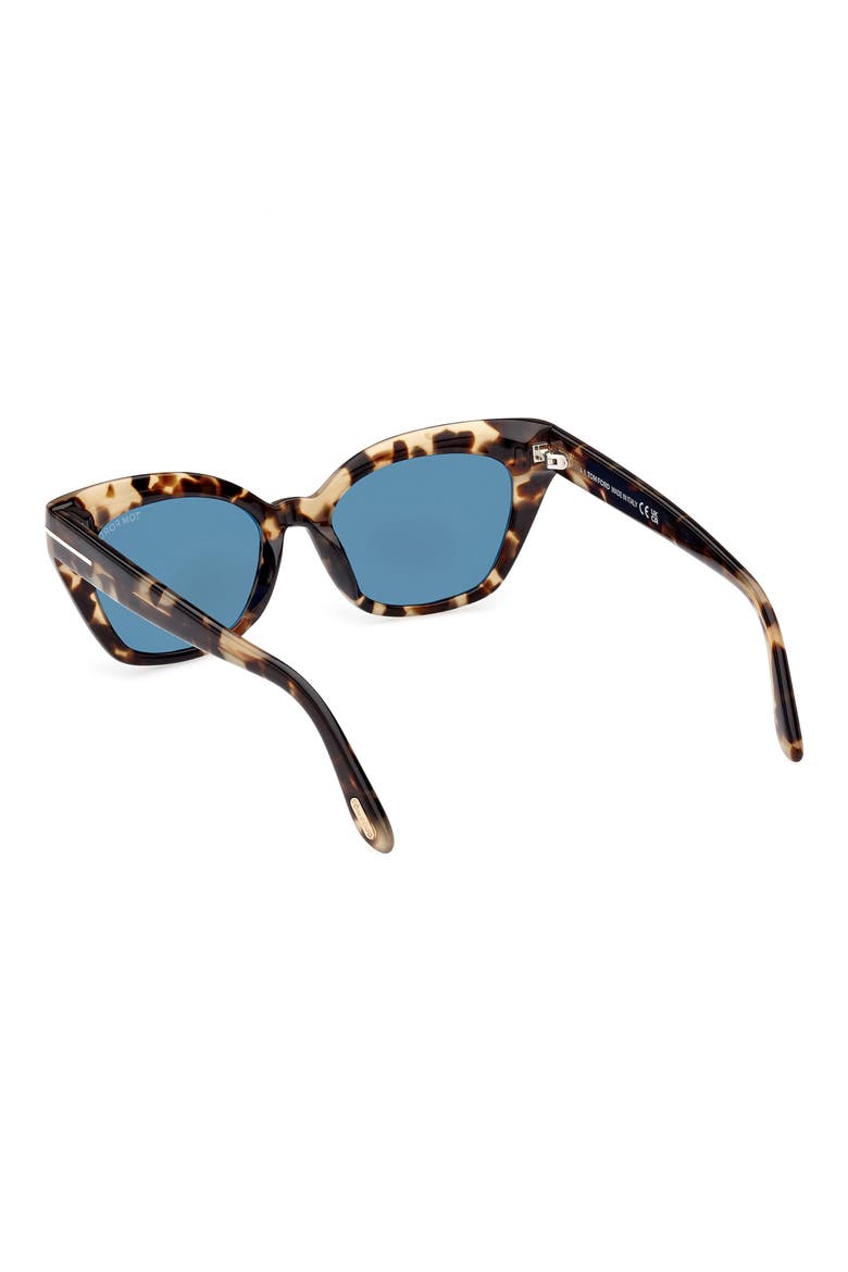 Juliette 52mm Cat Eye Sunglasses, Alternate, color, COLOURED HAVANA / BLUE